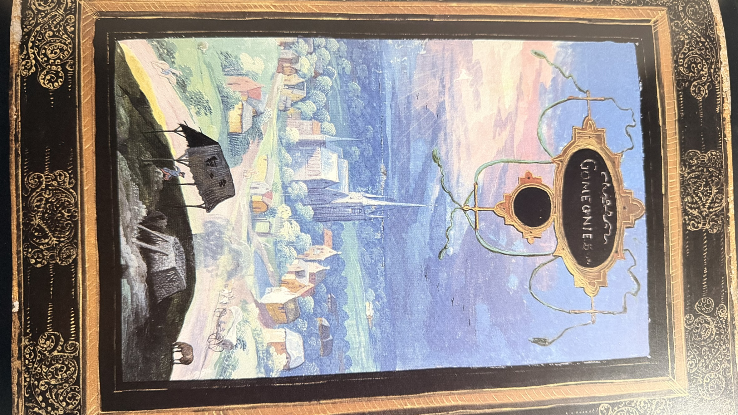Gommegnies vers 1600, gouache d’Adrien de Montigny.